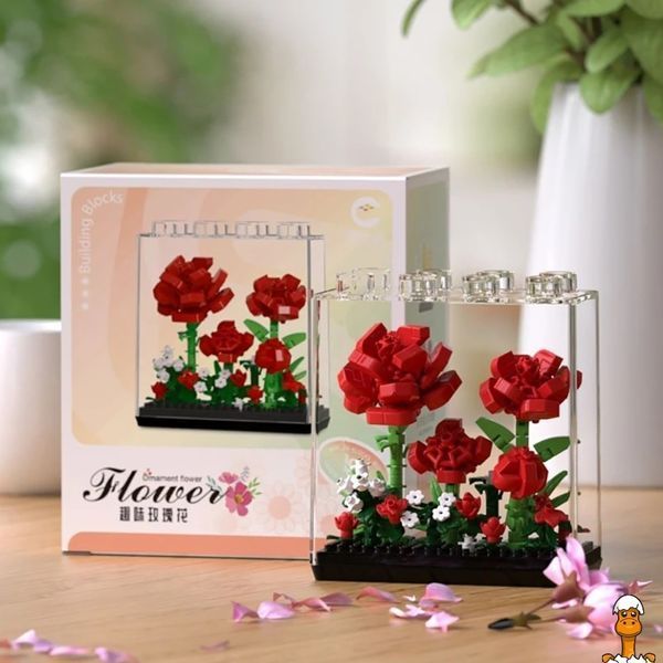 Мамалюк - Дитячий Конструктор Ornament Flower 7376 у колбі 308 деталей Bambi Bambi RT2-7376