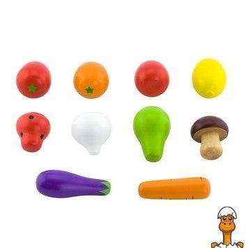 Мамалюк - Іграшкові продукти Viga Toys Дерев'яні овочі та фрукти (50734) Viga Toys A4-50734