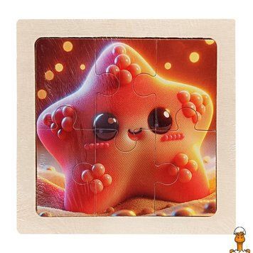 Мамалюк - Деревянный детский пазл-вкладыш Морская звезда 6 элементов Bambi Bambi RT2-MD-1509-9