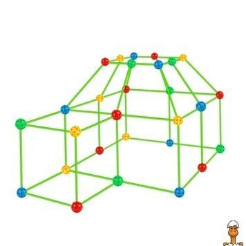 Мамалюк - Дитячий конструктор-намет Build your own den 2020-36A трубки та кульки Bambi Bambi RT2-2020-36A