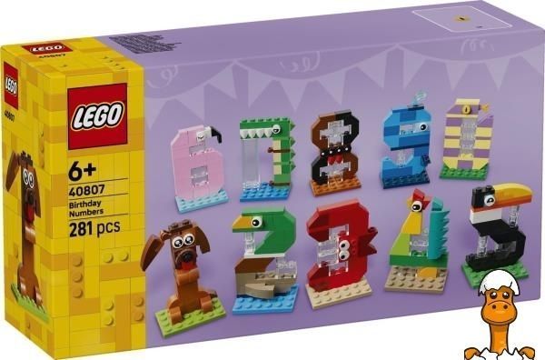 Мамалюк - Конструктор LEGO&reg; Цифры на день рождения Животный декор 281 деталь (40807) LEGO A4-40807