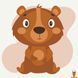 Картина для росписи на холсте Мишка 20х20 см Brushme