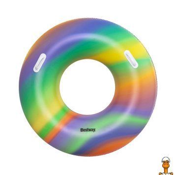 Мамалюк - Дитячий надувний круг Веселка 36352 119 см 2 ручки Bestway Bestway RT2-36352