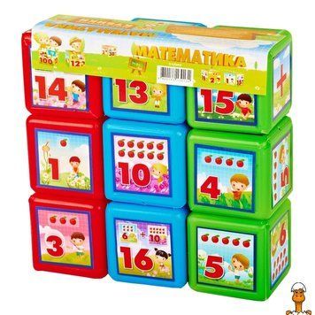 Мамалюк - Розвиваючі кубики Математика 9 штук у наборі MToys MToys RT2-09051