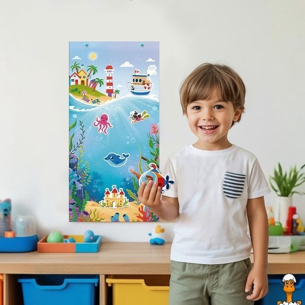 Мамалюк - Игровой набор со стикерами Подводный мир 2 листа с 3D стикерами DoDo Toys DoDo Toys RT2-300849