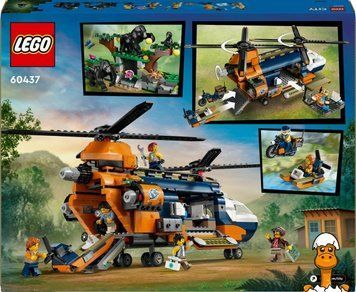 Мамалюк - Конструктор LEGO City Exploration Вертоліт у базовому таборі для дослідження джунглів 881 деталь (60437) LEGO A4-60437