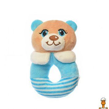 Мамалюк - Брязкальце м'яке 14 см ведмедик блакитний Limo Toy Limo Toy RT2-A8173-2