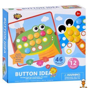 Мамалюк - Розвиваюча мозаїка Button Idea 46 деталей 12 карток Bambi Bambi RT2-YG898-6