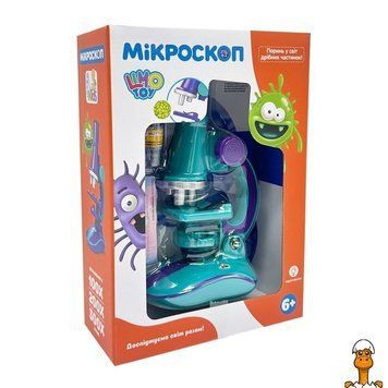 Мамалюк - Детский микроскоп с подсветкой 19.5 см 2 пробирки стекло Limo Toy Limo Toy RT2-SK-0006-TURQUOISE