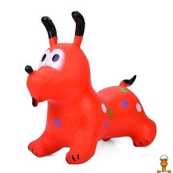 Мамалюк - Дитяча резинова іграшка-пригунець Собачка до 20 кг Bambi Bambi RT2-MS-4161-RED