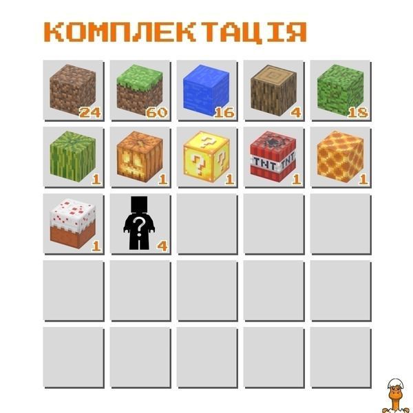 Мамалюк - Магнітний конструктор Майнкрафт Водоспад з 128 блоків Mindcraft Mindcraft M5-MC-059