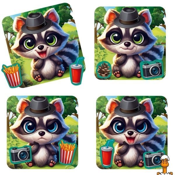 Мамалюк - Гра розвиваюча магнітна Емоції Єнота 10 магнітів Vladi Toys Vladi Toys RT2-VT3220-03