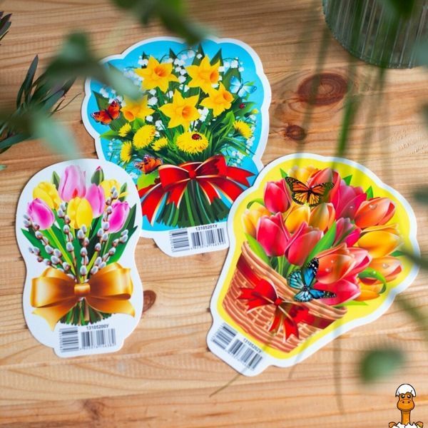 Мамалюк - Набір весняного декору квіти 3 штуки картон Ranok Creative Ranok Creative RT2-10105226
