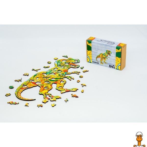 Мамалюк - Деревянный пазл с фигурками Тиранозавр Рекс 129 элементов PuzzleOK PuzzleOK RT2-PUZA3-00718