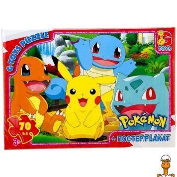 Мамалюк - Пазл для дітей Покемони постер 70 елементів G-Toys G-Toys RT2-PM03