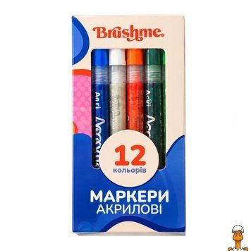 Мамалюк - Набор акриловых маркеров на водной основе 12 цветов Brushme Brushme RT2-MACR12