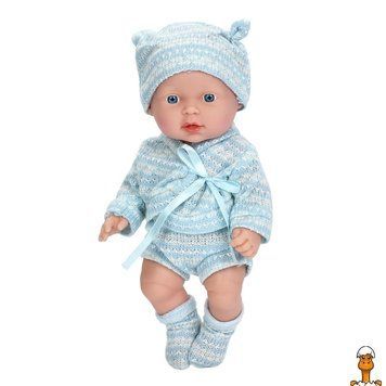 Мамалюк - Интерактивная игрушка Пупс 225-B-E(Blue-1) со звуком высота 26 см Limo Toy Limo Toy RT2-225-B-E-BLUE-1