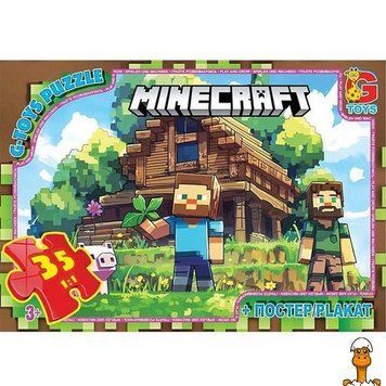 Мамалюк - Пазл дитячий Minecraft 35 елементів плакат G-Toys G-Toys RT2-MC798