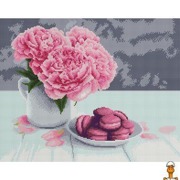 Мамалюк - Алмазная мозаика Розовые пионы Brushme DBS1043 40х50 см Brushme RT2-DBS1043