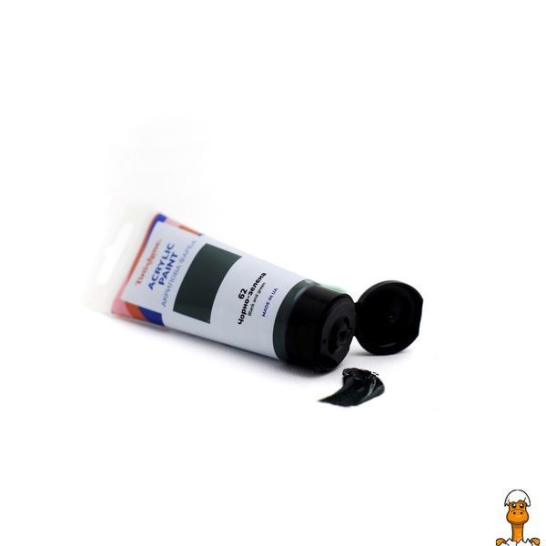 Мамалюк - Акрилова фарба глянцева чорно-зелена 60 мл Brushme Brushme RT2-TBA60062