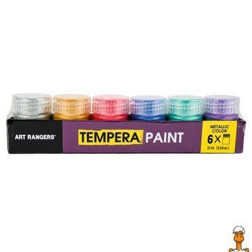 Мамалюк - Набір фарб TEMPERA Metallic Art Rangers PT23.06015.A водорозчинні 6 кольорів 15 мл Art Rangers RT2-PT23.06015.A