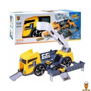 Мамалюк - Дитячий іграшковий трейлер з контейнером і краном Bambi Bambi RT2-P905-A