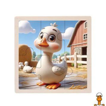 Мамалюк - Детский деревянный пазл-вкладыш Утка 6 элементов Bambi Bambi RT2-MD-1509-4