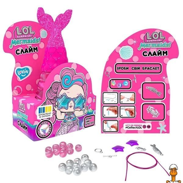 Мамалюк - Игрушка антистресс слайм Русалка розовая с браслетом Lovin Lovin RT2-LOL80195