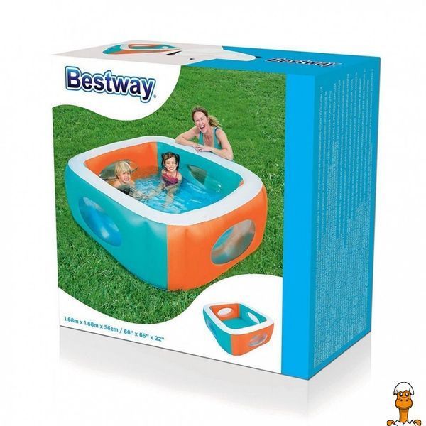 Мамалюк - Дитячий надувний басейн 51132 168-168-56 см Bestway Bestway RT2-51132