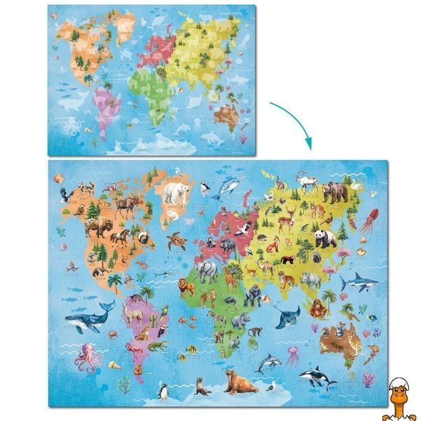 Мамалюк - Учебный постер с наклейками Животные мира XXL 100 стикеров DoDo Toys DoDo Toys RT2-300900