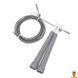 Скакалка скоростная MS 3765(Silver) 290 см ручка пластик веревка резина+металл Bambi