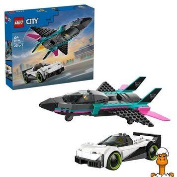 Мамалюк - Конструктор LEGO City Реактивний літак проти автомобіля 259 Деталей (60489) LEGO A4-60489