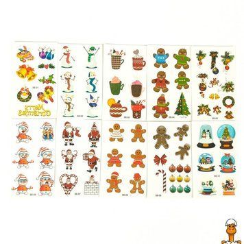 Мамалюк - Детский набор временных тату Рождество и Новый год 5 Fresh Tattoo Fresh Tattoo RT2-TATTOO-MINI-SET-CMAS-10-5