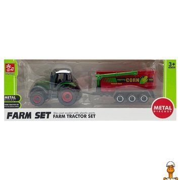 Мамалюк - Детский трактор с прицепом Farm Set Bambi Bambi RT2-SQ82002-1B-GREEN-RED