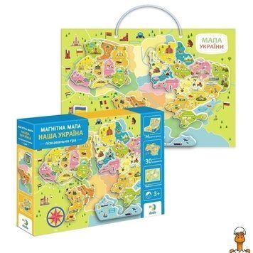 Мамалюк - Дитяча розвиваюча гра магнітна мапа України 30 елементів DoDo Toys DoDo Toys RT2-200268