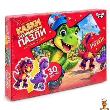 Мамалюк - Пазли дитячі Динозаврики-ролери великі деталі 30 елементів Danko Toys Danko Toys RT2-MX30-08-16