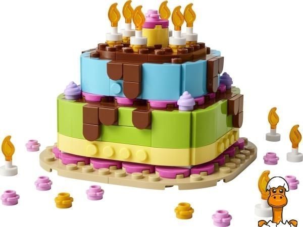 Мамалюк - Конструктор LEGO&reg; Торт на день рождения с украшениями веселый подарочный набор декор для стола 219 деталей (40815) LEGO A4-40815