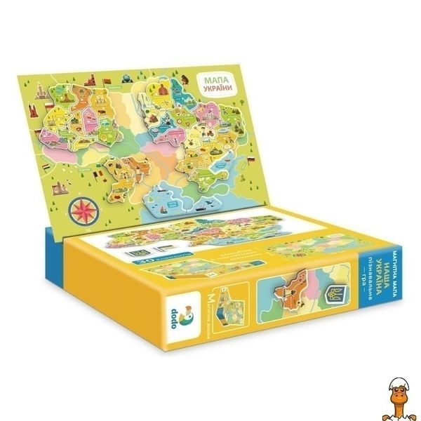Мамалюк - Дитяча розвиваюча гра магнітна мапа України 30 елементів DoDo Toys DoDo Toys RT2-200268