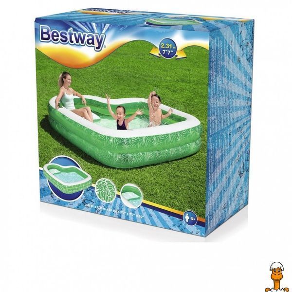 Мамалюк - Сімейний надувний басейн 54336 з сидінням 231-231-51см Bestway Bestway RT2-54336