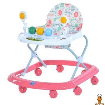 Мамалюк - Дитячі Ходунки M 5033-1(Coral) з музикою колеса 8 шт Bambi Bambi RT2-M-5033-1-CORAL