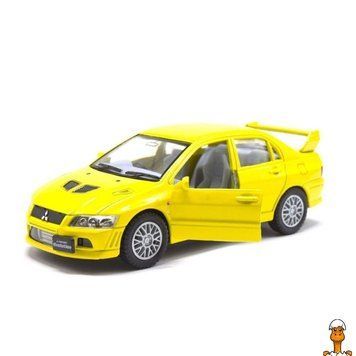 Мамалюк - Колекційна машинка жовта Mitsubishi Evolution VII масштаб 1:42 Kinsmart Kinsmart RT2-KT5052W-YELLOW