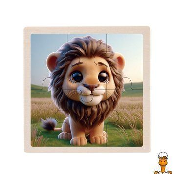 Мамалюк - Деревянный детский пазл-вкладыш Тигр 6 элементов Bambi Bambi RT2-MD-1509-31