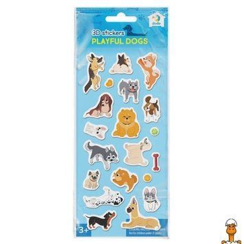 Мамалюк - Набір 3D-наліпок Грайливі песики 300864 1 аркуш з наліпками DoDo Toys DoDo Toys RT2-300864
