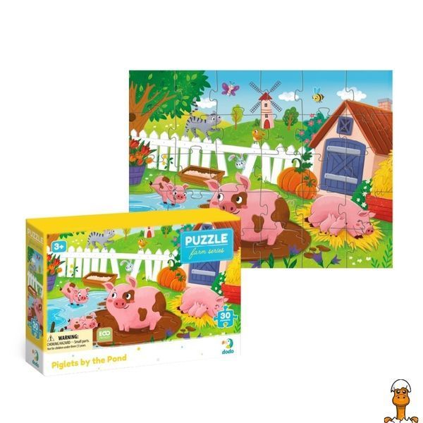 Мамалюк - Пазл дитячий Поросята біля ставка 30 елементів DoDo Toys DoDo Toys RT2-300682