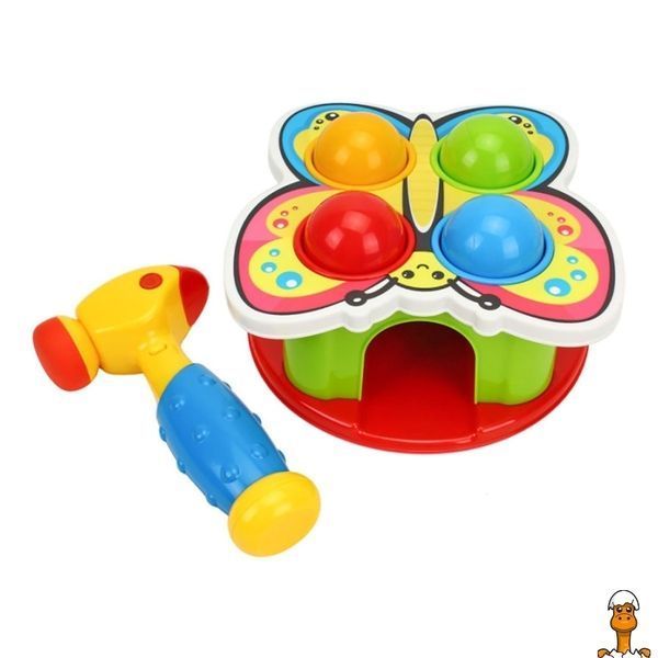 Мамалюк - Розвиваюча гра з молоточком Funny Butterfly зі звуком 4 кульки Технок Технок RT2-3328TXK