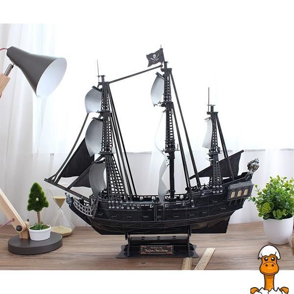 Мамалюк - 3D пазл CubicFun Корабль Черной Бороды Месть Королевы Анны большой (T4018h) Cubic Fun Cubic Fun A4-T4018H