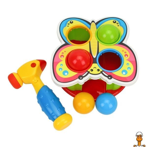 Мамалюк - Розвиваюча гра з молоточком Funny Butterfly зі звуком 4 кульки Технок Технок RT2-3328TXK