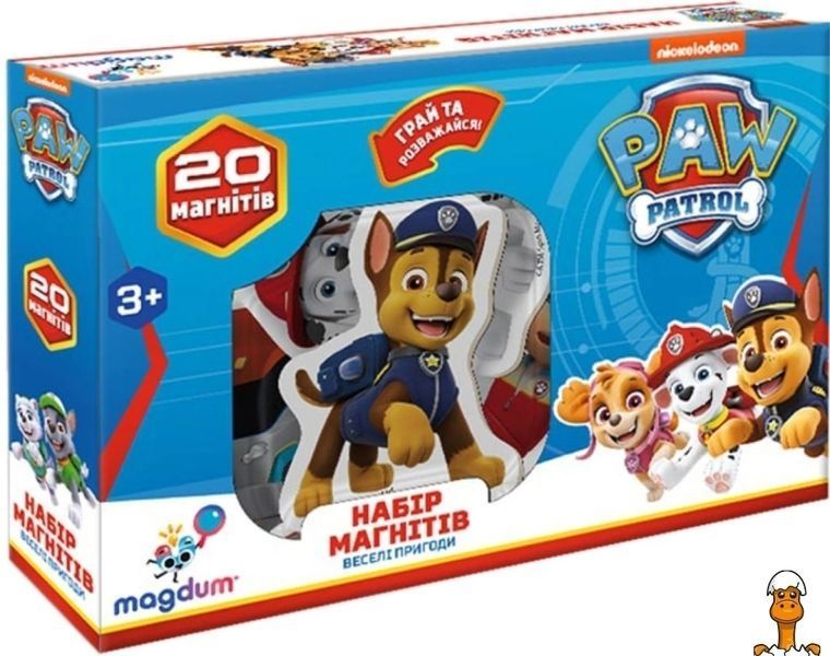 Мамалюк - Дитячий набір магнітів Щенячий патруль 20 шт Magdum Magdum RT2-ML4034-01