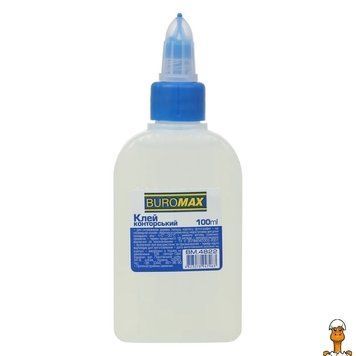 Мамалюк - Клей канцелярський з ковпачком-дозатором 100 мл BUROMAX BUROMAX RT2-BM.4822
