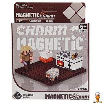 Мамалюк - Детский магнитный конструктор 27 деталей Minecraft Bambi Bambi RT2-9965